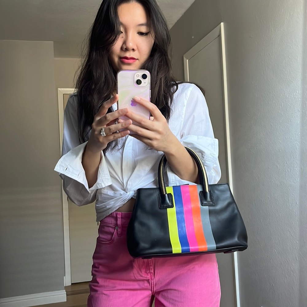 Milly striped black bag